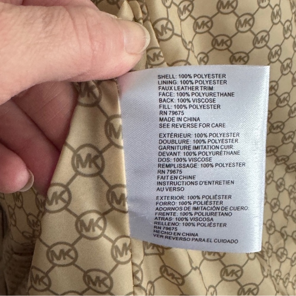 Michael Kors Quilted Khaki Jacket - Picture 7 of 7